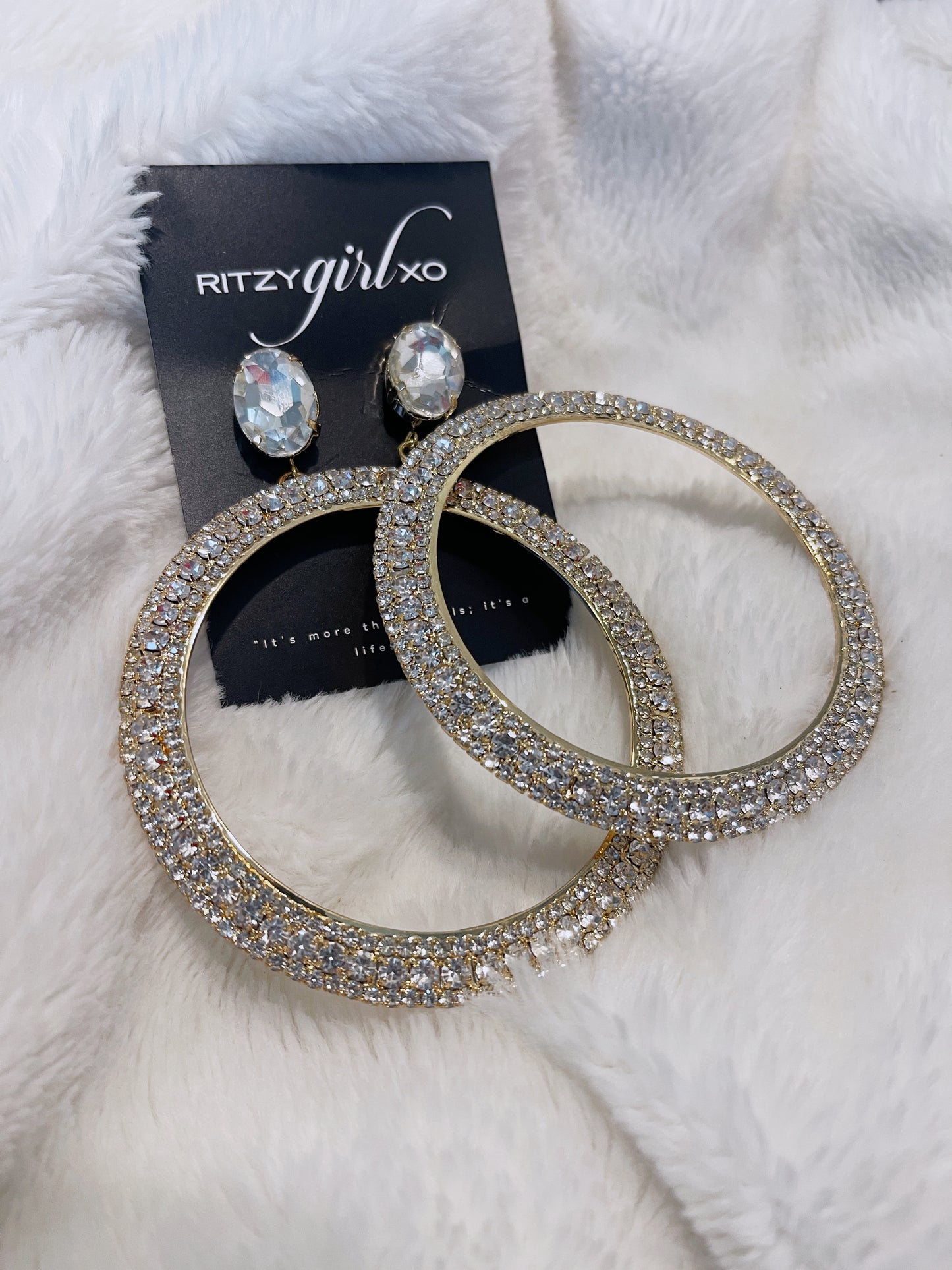Diamond Hoops XL