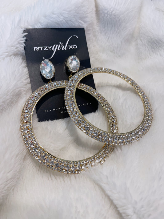 Diamond Hoops XL